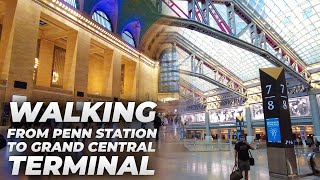 Walking NYC  Penn Station to Times Square amp Grand Central Terminal July 2021 [upl. by Aydni]