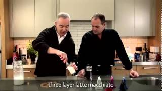 aerolatte  milk frother makes three layer caffè latte macchiato [upl. by Airehs]