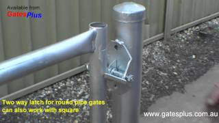 Gate Latch 2 way for round pipe and square [upl. by Sacttler]