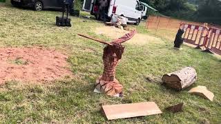 A fabulous range of wooden sculpture at Caerleon festival 2024 [upl. by Ennaitsirhc]