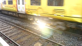 Merseyrail 507 009 making arcs at Birkdale station [upl. by Aneetsirk]